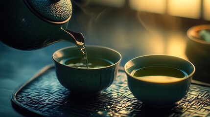 Wall Mural - Green japanese tea