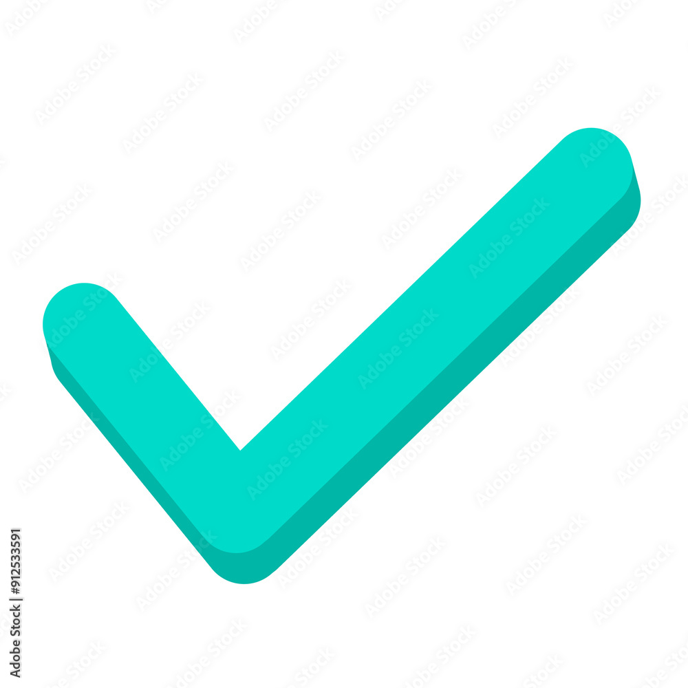 3d check mark, tosca check mark, check mark, check mark icon, mark png ...