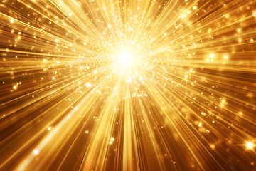 Wall Mural - gold glitter circle of light shine sparkles and golden spark particles in circle frame on black back