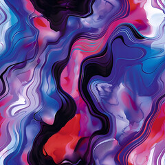 Poster - Abstract colorful wavy pattern background flowing liquid