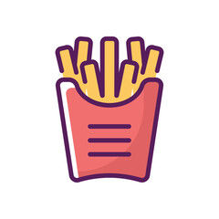 Wall Mural - fries vector icon