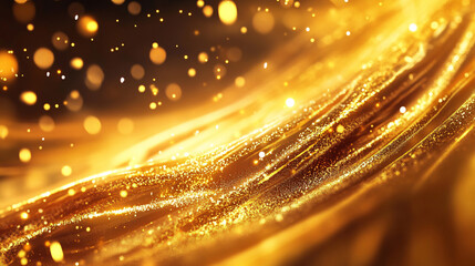 Wall Mural - Gold glitter circle of light shine sparkles and golden spark particles in circle frame on black background. Christmas magic stars glow, firework confetti of glittery ring shimmer