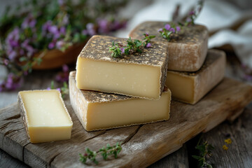 Wall Mural - Comté - Hard cheese made from cow's milk from the Franche-Comté region, french cheese, hi end kitchen