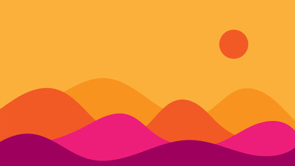 Poster - Orange Purple abstract background. Modern design template for web cover