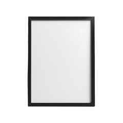 Poster - Sleek black border surrounds a white center on a clear background, perfect for displaying digital artwork or photos
