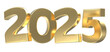© Graphic123 - Happy New Year 2025 Gold 3d Render