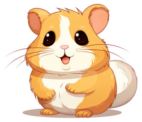 Sticker - PNG Hamster wildlife rodent mammal.