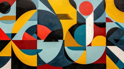 Fototapete - Explore the world of abstract geometric patterns that challenge perceptions and ignite imagination.