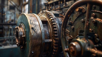 Fototapete - The documentation of old machinery through photography and videography preserves their visual legacy