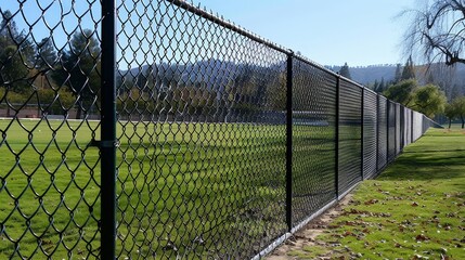 Poster - The functionality of chain link fences extends to various applications, including perimeter security for residential yards