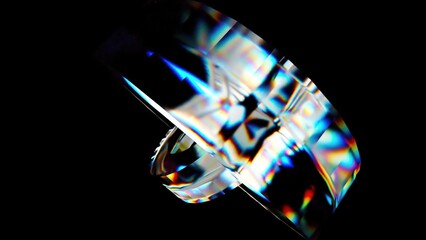 Poster - Glass circle element. Computer generated 3d render