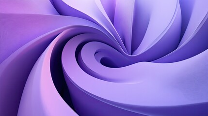 Poster - Abstract 3D purple background with soft, swirling shapes creating a calming and elegant visual effect.