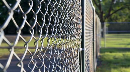 Poster - The integration of chain link fences with motion-sensor lighting and surveillance cameras enhances security monitoring capabilities.