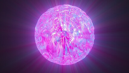 Poster - colorful glass sphere. computer generated 3d render
