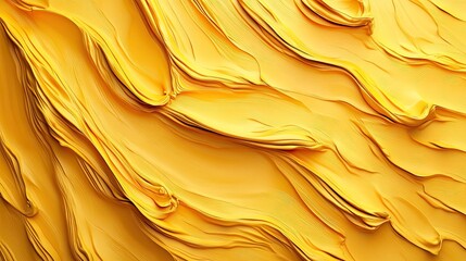 Fototapete - Artistic 3D golden yellow background with creative patterns and unique textures, ideal for creative and expressive designs.
