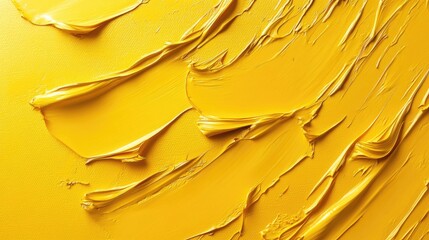 Fototapete - Artistic 3D golden yellow background with abstract brush strokes and a textured surface, perfect for creative and unique designs.