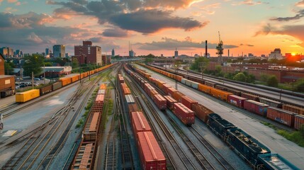 Poster - The integration of rail yards with rail-served industries such as manufacturing plants and distribution centers supports just-in-time inventory strategies