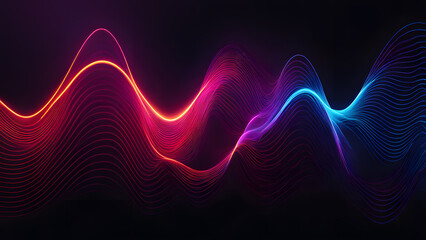 Wall Mural - A colorful wave of light that is purple, red, and blue