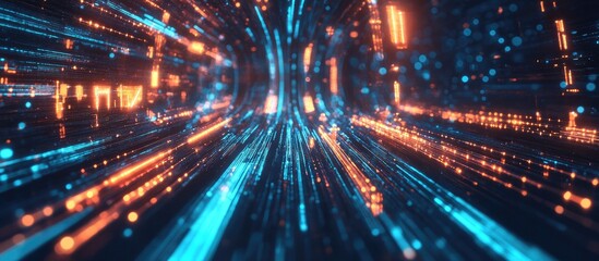 Poster - Modern Business Technology 5G Network Concept and High Speed Mobile Internet A 3D Illustration