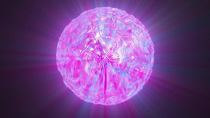 Poster - colorful glass sphere. computer generated 3d render