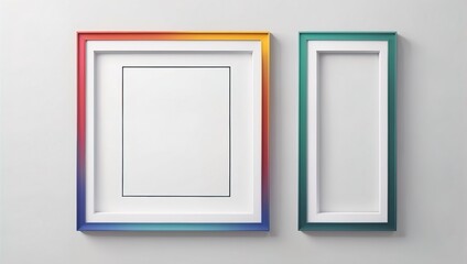 Wall Mural - Minimalist colorful border frame