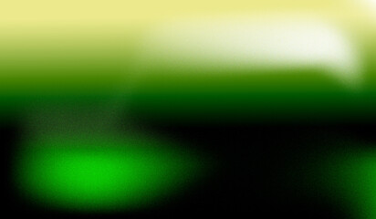 Green blurred grainy gradient background texture. Template empty space