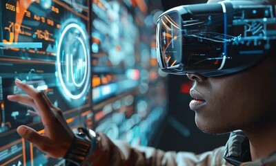 Fototapete - Virtual Reality Experience