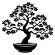 © design master - Bonsai clipart minimalist art vector illustration