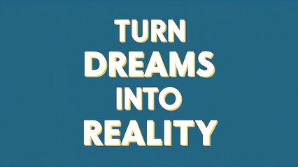 Turn dreams into reality colorful background and text (T-shirt Design Motivational Quote, Illustration ,Typography)