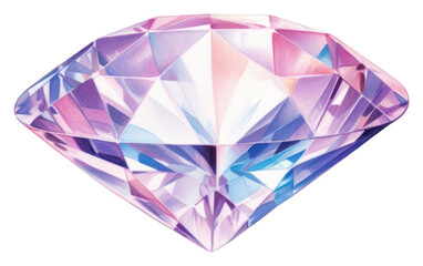 Wall Mural - PNG Diamond jewelry gemstone crystal white background.