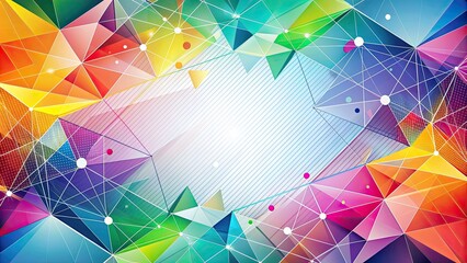 Poster - Abstract geometric background design featuring colorful shapes and lines , wallpaper, background, abstract,geometric, design, colorful