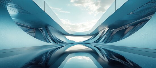 Poster - Futuristic Abstract Architecture in 3D Rendered Illustration