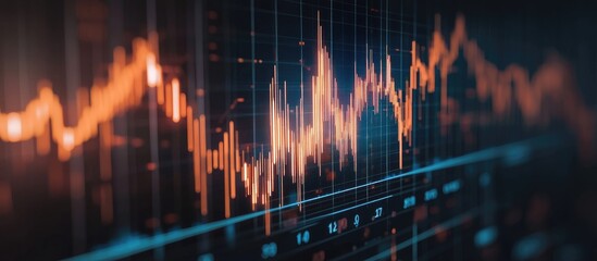 Poster - Investment analysis and financial graph with upward trend Business finance chart showcasing growth