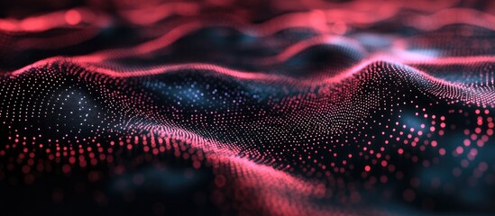Poster - Futuristic abstract background featuring interconnected dots and lines 3D rendering