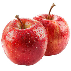 two red juicy fresh apples