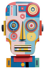 Sticker - PNG Artificial intelligence Robot art painting craft.