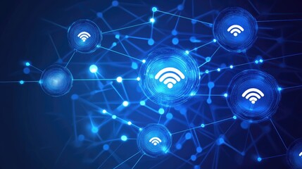 Poster - communication and network connection concept