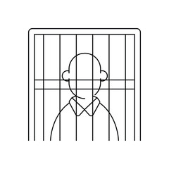 convict vector icon
