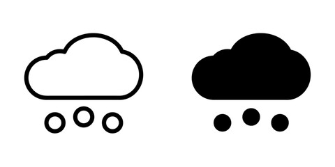 Poster - ofvs683 outlinefilledvectorsign ofvs - weather vector icon . hail sign . severe weather . isolated t
