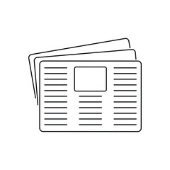 Wall Mural - Newspaper vector icon