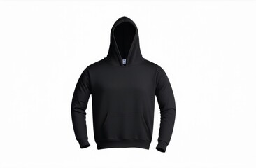 Wall Mural - Black hoodie mockup on white background