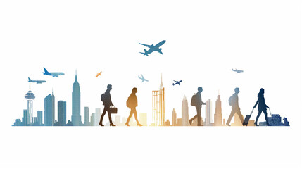 Wall Mural - Business people travel 