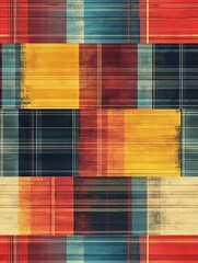 Wall Mural - Abstract Plaid Pattern