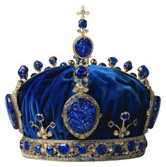 Wall Mural - Royal blue jeweled crown