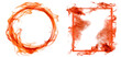 © Gucks - red orange round or rectengular smoke frame isolated