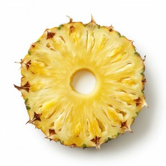 Fresh pineapple slice cut