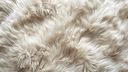 Wall Mural - Soft and Fluffy White Fabric Close-Up Texture