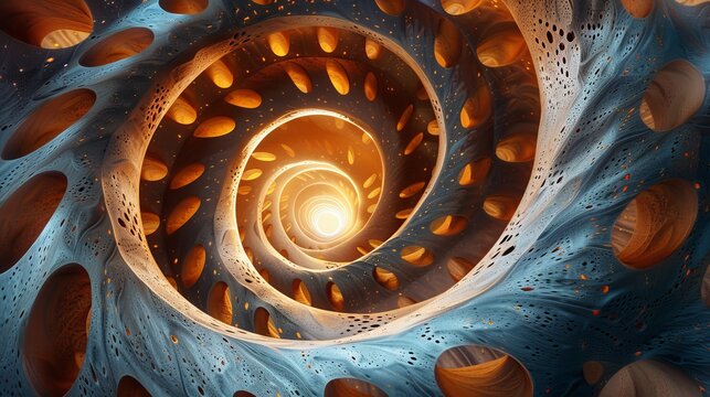 interconnected dynamic shapes creative thought