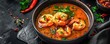 © PBMasterDesign - Delicious shrimp soup garnished with herbs and spices, perfect for showcasing culinary artistry and vibrant flavors.