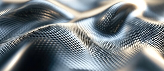 Poster - Modern shiny wavy technology texture in an industrial style 3D illustration